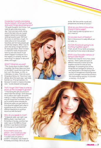 New Scans: Nicola in 'Bliss' Magazine [October 2011]