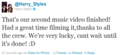 Harry Tweets ABout 1D's New Music Video! - one-direction photo