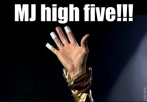  Michael Jackson macro - MJ high five!