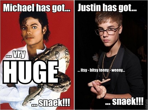  Michael Jackson macro - MJ's and Justin Bieber's snakes!