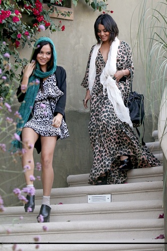  Vanessa - Leaving her house with Stella - September 25, 2011