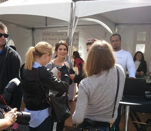Ashley stops by Shape Magazine's pilates pink event. [02/10/11]