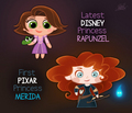 Chiby Disney Princesses: Rapunzel and Merida - walt-disney-characters fan art