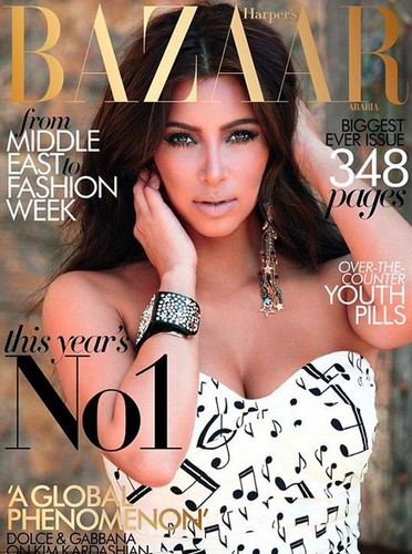 Kim Kardashian Covers Harper’s Bazaar Arabia