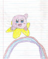 Kirby rides the skies - kirby fan art