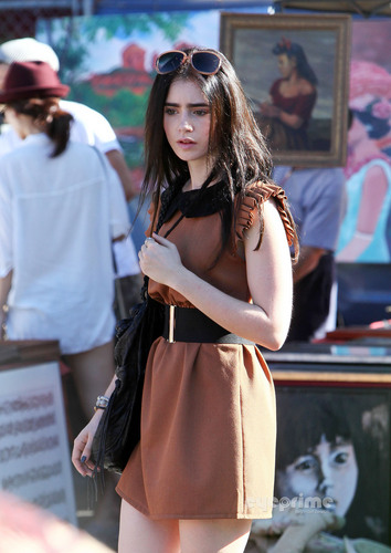  Lily Collins seen out shopping in West Hollywood, October 2