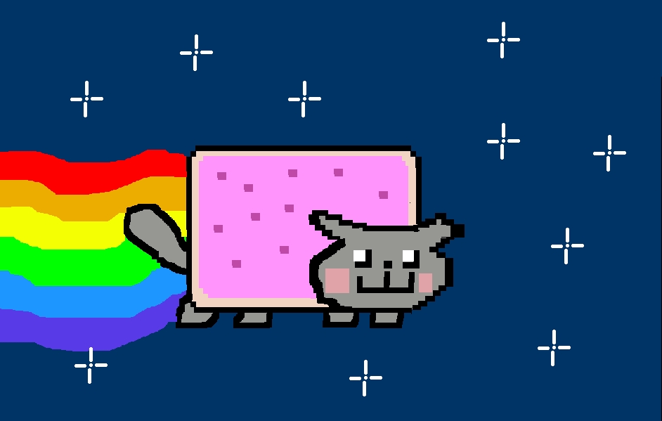Fan Art of MY DRAWING OF NYAN CAT!!!!! for fans of Nyan Cat. 