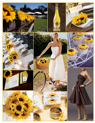 book sunflower wedding cake