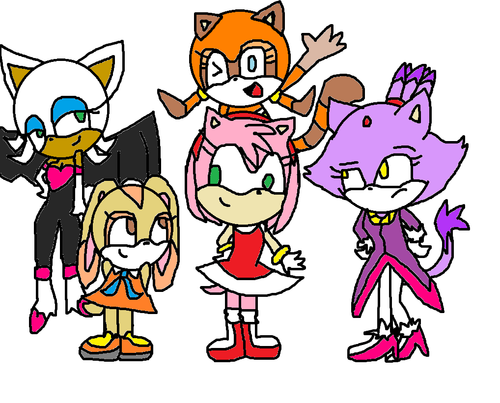  amy rose and girls