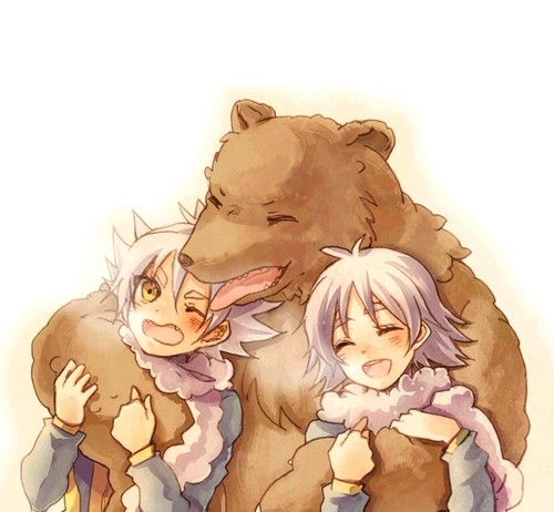 Bear loves Fubuki twins