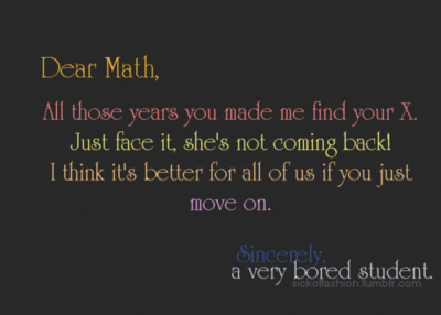  I hate maths