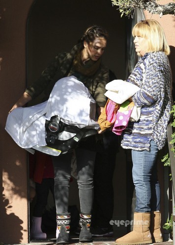 Jessica Alba takes Baby Haven Garner to the Doctor in L.A, Oct 5