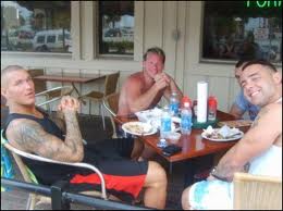 Santino,Randy,Vladimir and Chris Jericho relaxing