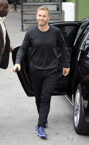 Arriving at Fountain Studios 7th October