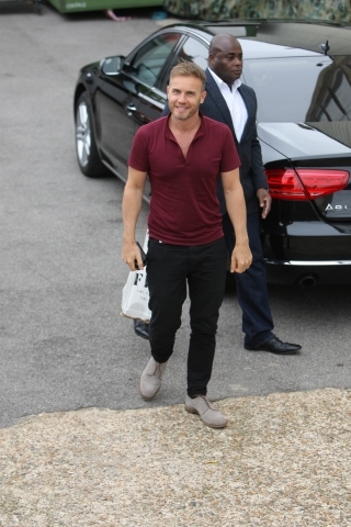 Arriving at Fountain Studios 8th October