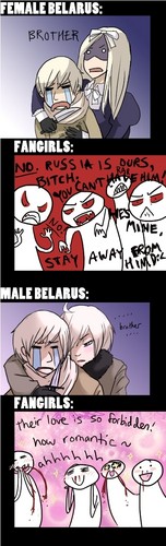  Different reactions from fangirls about Nyotalia-w-