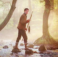 Merlin fishing and being adorable - merlin-on-bbc fan art