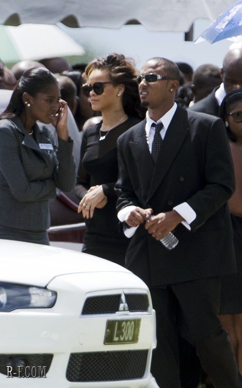 Rihanna At a funeral in Barbados October 08 2011