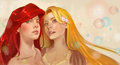 Ariel and Rapunzel  - disney-princess fan art