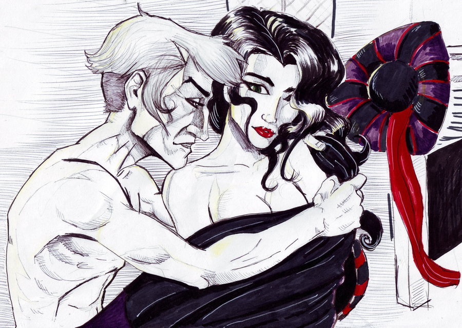 Fan Art of Judge's Embrace for fans of Frollo & Esmeralda. 