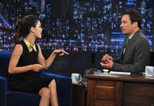 Rachel on ' Late Night with Jimmy Fallon' [HQ stills]