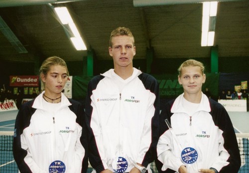 young Tomas Berdych and Lucie Safarova