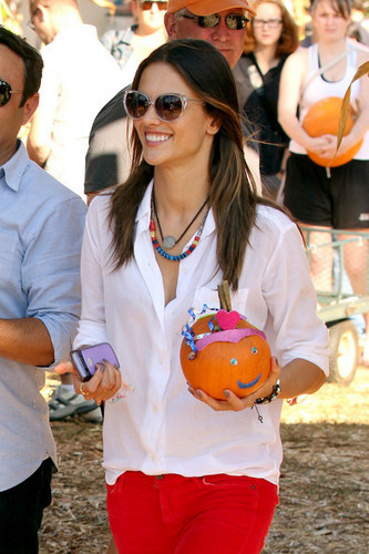 Alessandra Ambrosio at Mr. Bones Pumpkin Patch