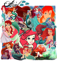 Ariel collage - disney-princess fan art