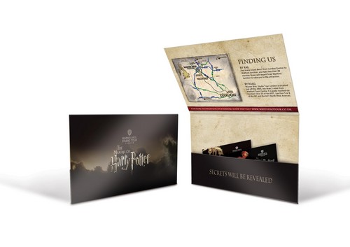 Harry Potter tour tickets packaging
