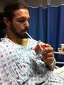 John Morrison in the hospital after surgery - wwe photo