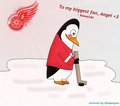 Kowalski the Red Wings Player - penguins-of-madagascar fan art