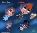 Peter Pan & Co. CHIBI - walt-disney-characters fan art
