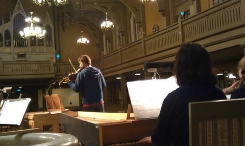 Pics from Alex's rehearsal before the concert in Tromsø’s Cathedral, 19/10/11 ;)