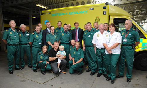   Prince Harry Meets Emergency Services Crews On Duty During The Riots  