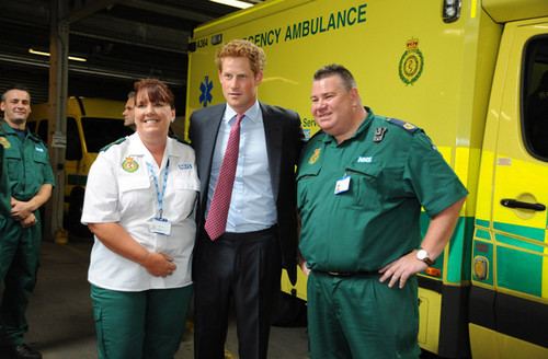 Prince Harry Meets Emergency Services Crews On Duty During The Riots