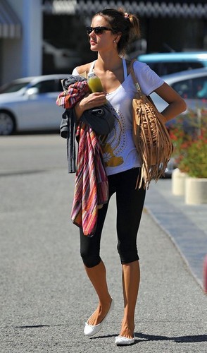 Alessandra Ambrosio at the Brentwood Country Mart (October 27).