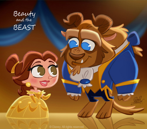  Belle and The Beast Чиби