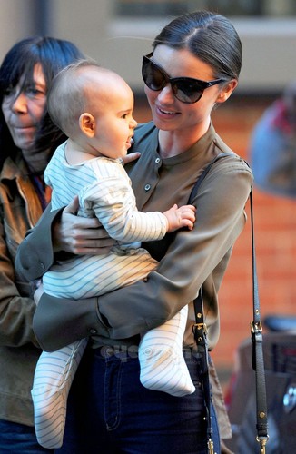 Miranda, Orlando and Baby Flynn out and about in NY, Oct 25