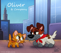 Oliver and Co. CHIBI - walt-disney-characters fan art
