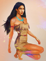 Princess Pocahontas in "Real" Life - disney-princess fan art