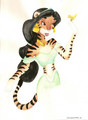 kitty jasmine - disney-princess fan art