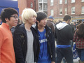 Eunhyuk with Fan at Chelsea Football Stadium - super-junior photo