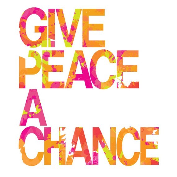 Resultado de imagen de give peace a chance