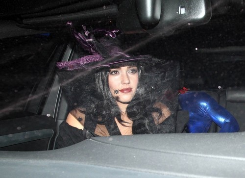 Jessica - Leaving a Halloween party in Beverly Hills - October 29, 2011