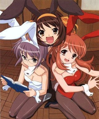  haruhi, yuki and mikuru