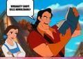 Gaston reads Harry Potter? - disney-princess photo