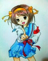 Haruhi Suzumiya ( made by me ) - anime fan art