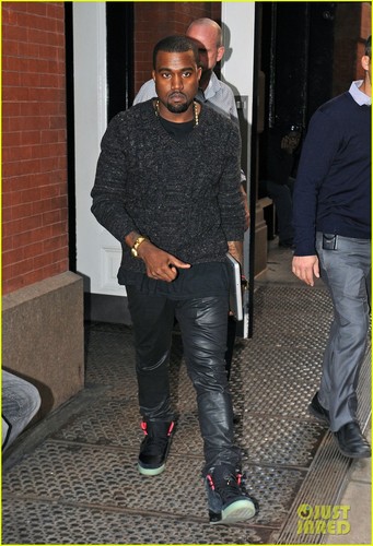  Kanye West: Snakeskin Backpack in NYC