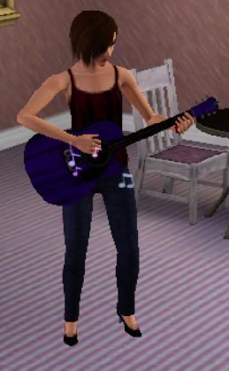  My Sim Playing गिटार ;)
