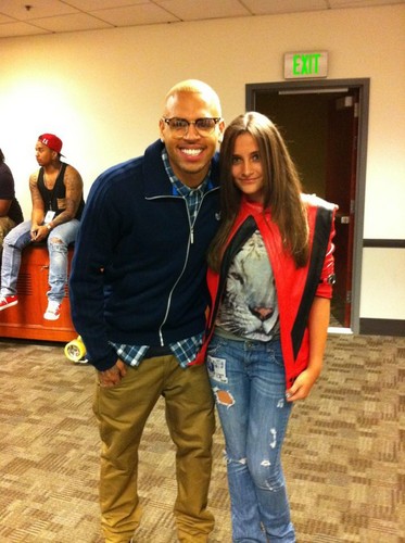  Chris Brown with Paris jackson